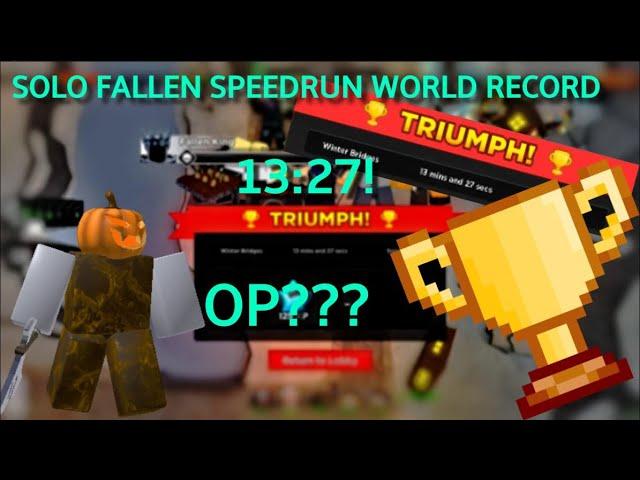 Solo Fallen Speedrun Former World Record (13:27)