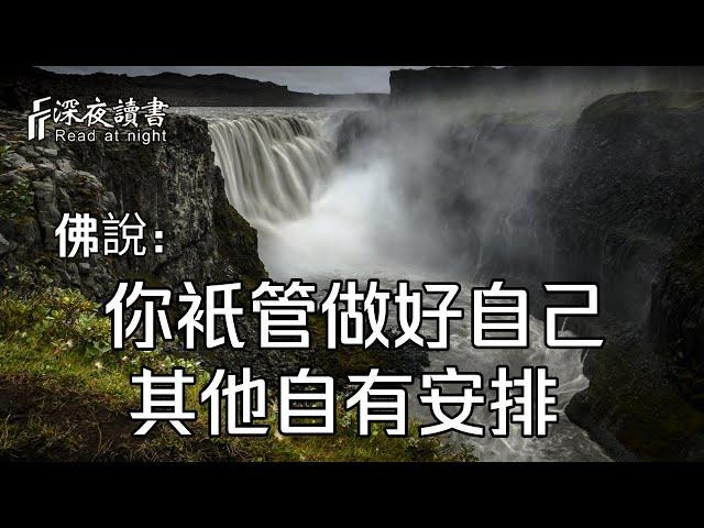 佛說：你衹管做好自己，其他自有因果！所有的一切都不是偶然【深夜讀書】