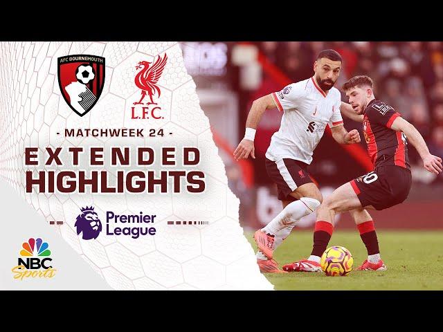 Bournemouth v. Liverpool | PREMIER LEAGUE HIGHLIGHTS | 2/1/2025 | NBC Sports