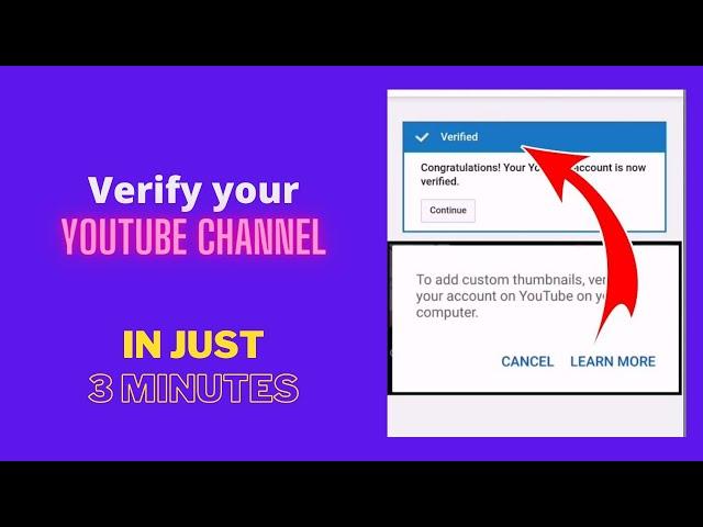 How To Verify Your YouTube Channel in 2 Minutes...