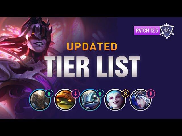 UPDATED Patch 13.5 TIER LIST for Season 13 League of Legends