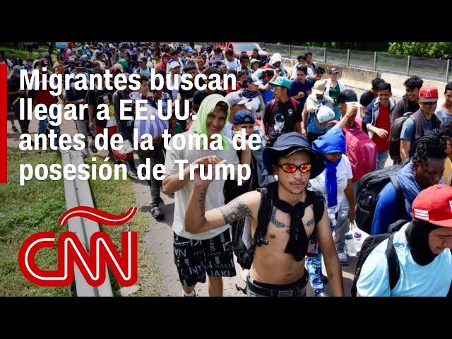 Migrantes buscan llegar a EE.UU. antes de que comience el segundo mandato de Trump