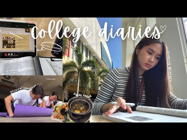 COLLEGE DIARIES | PE activity, study with me, online classes, tambay sa lib | Philippines