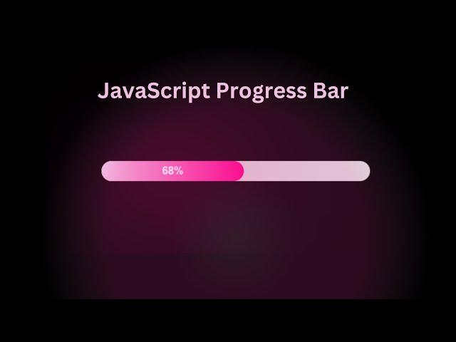 JavaScript Progress Bar | JavaScript progress bar with percentage