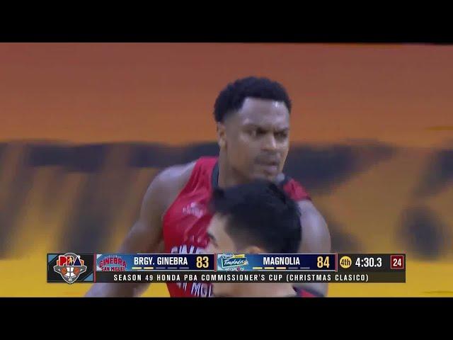 Brgy. Ginebra REGAINS LEAD vs. Magnolia in 4Q  | PBA Season 49 Commissioner's Cup