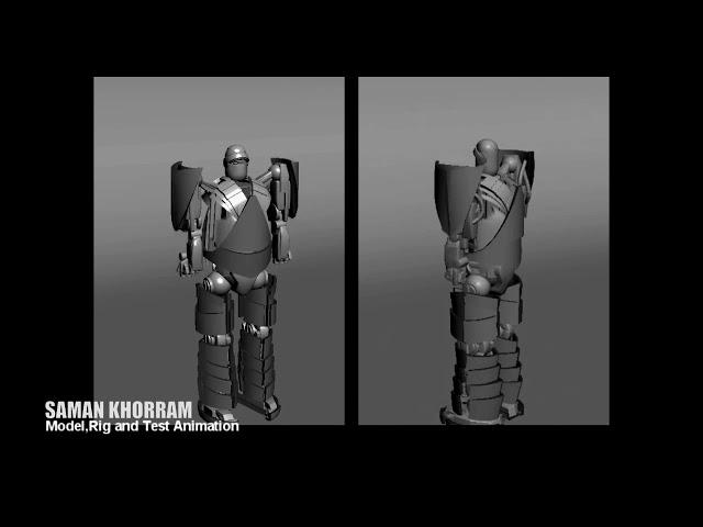 model, rig and animate a tube to robot transformation animation in 3D studio Max.