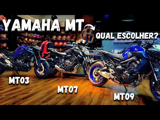 Comparativo Yamaha MT: Descubra as Diferenças entre MT-03, MT-07 e MT-09!