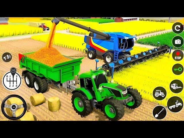 Real Tractor Farming Simulator 2024 - Harvester Tractor Driving - Android Gameplay part -32