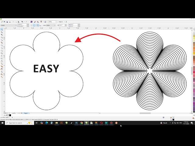 Stunning 3D Spiral Flower Design in Coreldraw | Make Flower Design | Coreldraw Tutorial