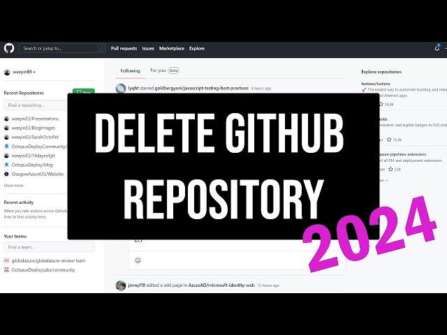 How to Delete a Repository in GitHub 2024