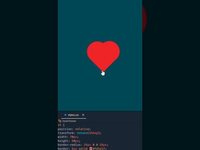 How do you create a heart with CSS ? #shorts