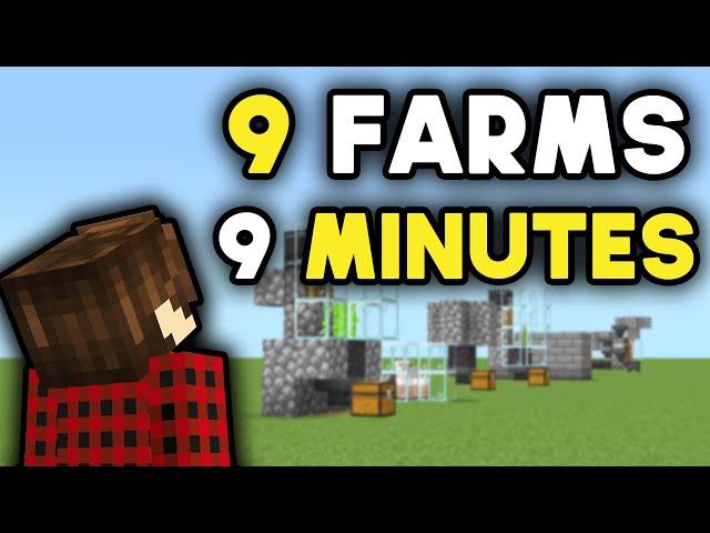 9 Minecraft Bedrock Farms in 9 Minutes