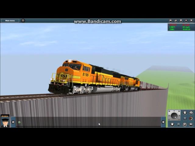 Trainz 12: Crashing Trains off Ramp!! Epic!!