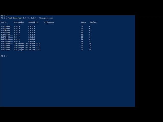 Ping in the PowerShell