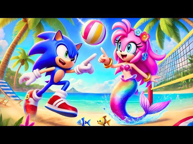 SONIC Falls In Love With AMY Mermaid? What Happened? | Funny Story | Sonic The Hedgehog 3 Animation