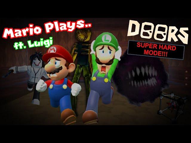 Mario Plays FV: Doors + Super Hard Mode! (ft. Luigi)