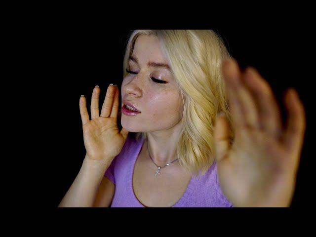 ASMR echo inaudible whisper from ear to ear  Close-up lens mouth sounds, breathing