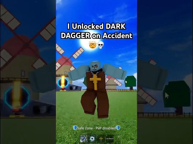 UNLOCKING DARK DAGGER ON ACCIDENT in Blox Fruits ROBLOX #shorts