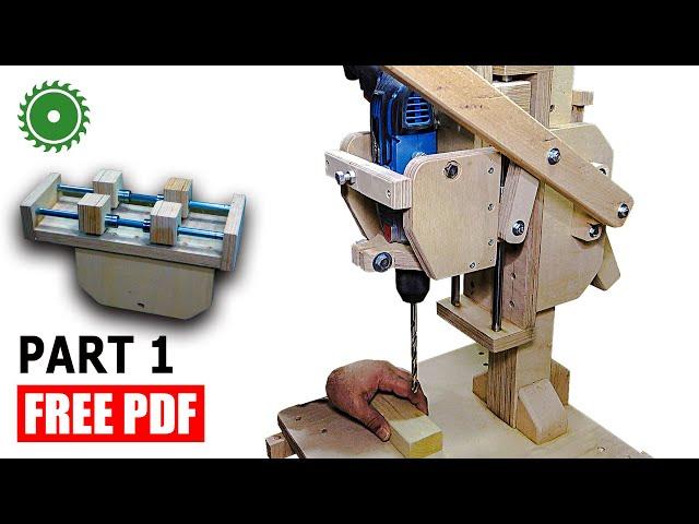 DIY Drill Press making  Part1 - How to make - DIY - freePDF plan [4K]