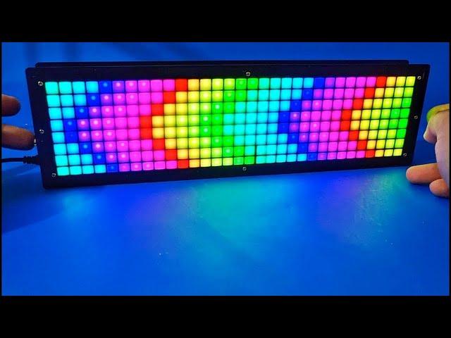 DIY 32*8 Dot Matrix Spectrum Clock / RGB Full Color Voice Activated / Cascading Dimmable