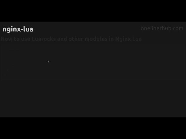 How to use Luarocks and other modules in Nginx Lua