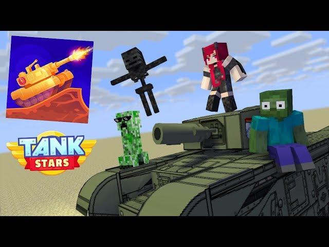 Monster School : TANK STARS CHALLENGE - Minecraft Animation