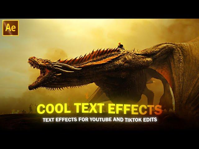 Text effects giveaway ;after effects