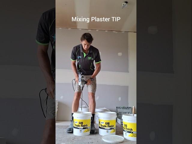 Mixing Plaster Super TIP! #diy #drywall #painting #building