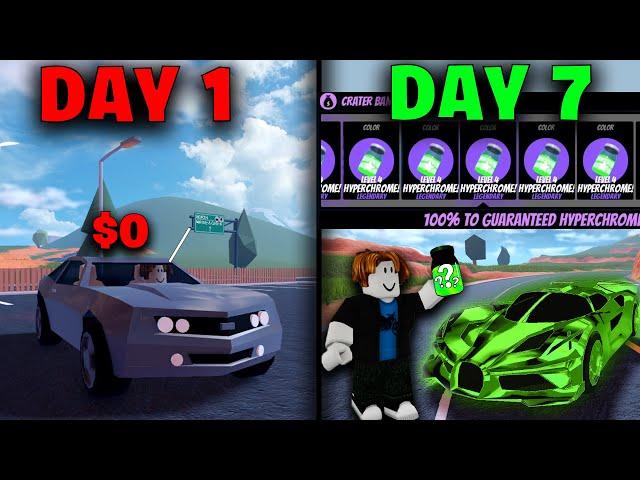 I Spent 7 Days Trading Inside Roblox Jailbreak