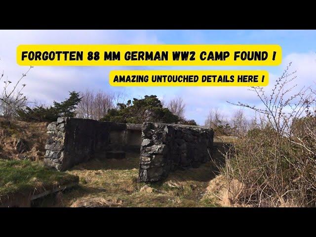 Forgotten German 88 mm gun camp found. UNTOUCHED details still here !