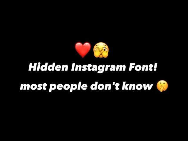 5 HIDDEN FONT FOR YOUR INSTAGRAM STORY'S  INSTAGRAM BEST  STORY'S IDEA'S #instagramtricks #font