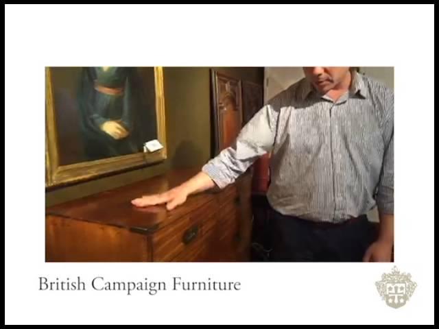 British Campaign Furniture at Garden Court Antiques, San Francisco