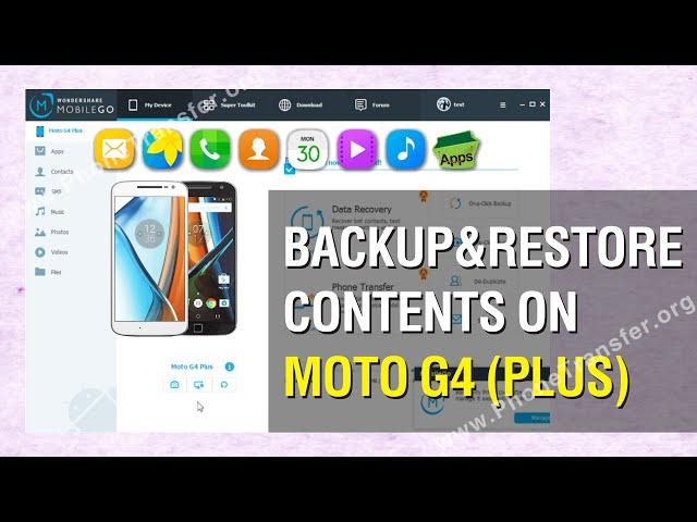 How to Backup & Restore Contents on Moto G4 Plus; G4 Plus Data Backup and Restore