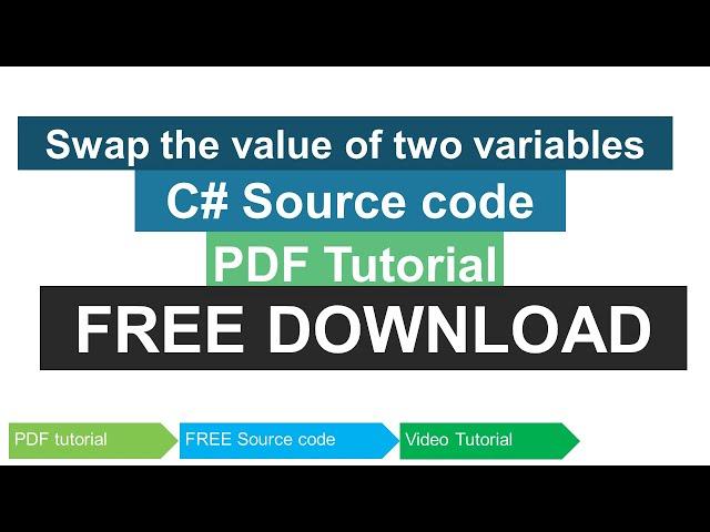 Swap Variable Values in C#