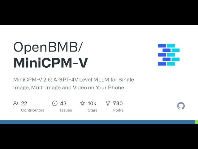 GitHub - OpenBMB/MiniCPM-V: MiniCPM-Llama3-V 2.5: A GPT-4V Level MLLM on Your Phone