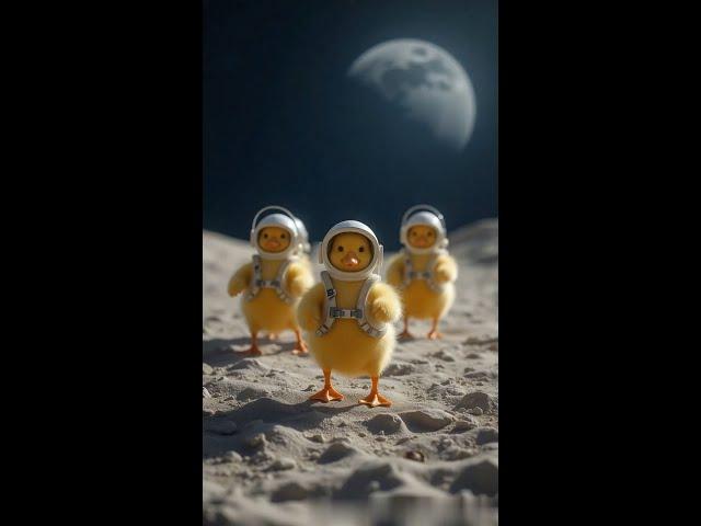 Duck Astronauts Land on the Moon… Then See Something  #shorts #scifi