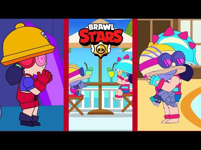 BRAWL STARS ANIMATION FULL: JACKY JET SKY & CARL SURFER COMPILATION #7