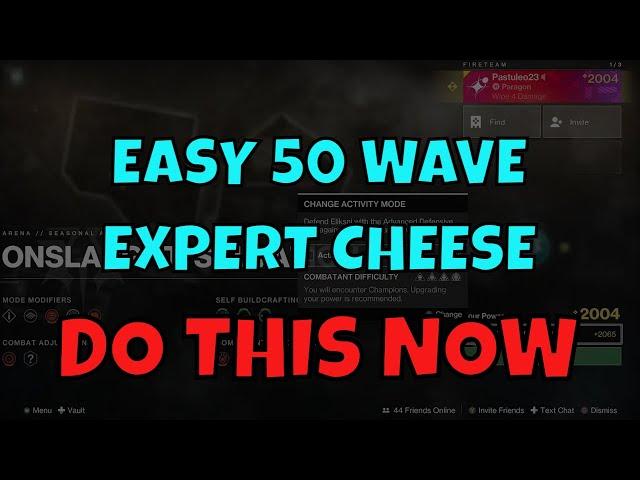 DO THIS NOW! EASY 50 WAVE ONSLAUGHT EXPERT CHEESE