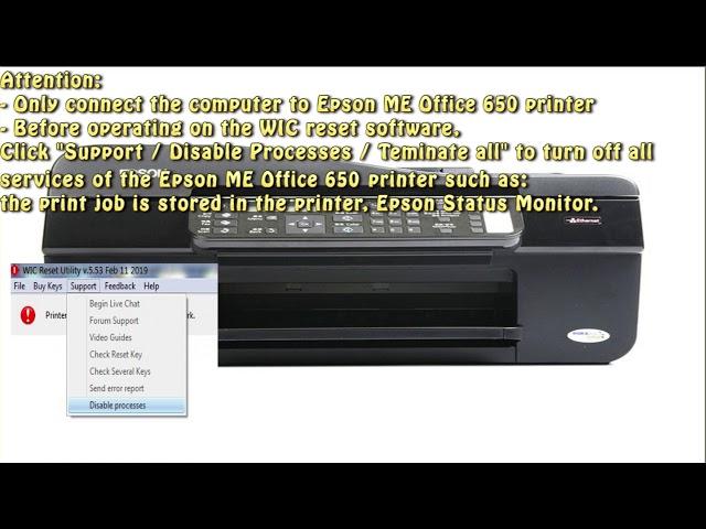 Reset Epson ME Office 650 Waste Ink Pad Counter