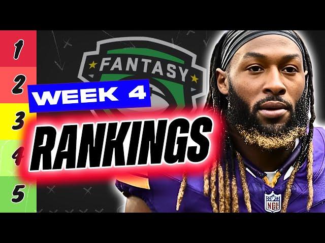 UPDATED RANKINGS for Week 4 Fantasy Football - Fantasy Football Rankings