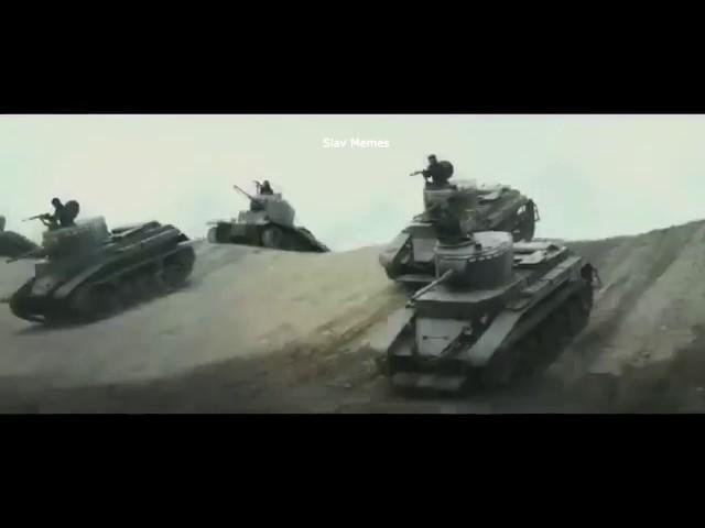 Soviet Tanks vs Japanese Infantry and Motorized (Soviet Tankists March)