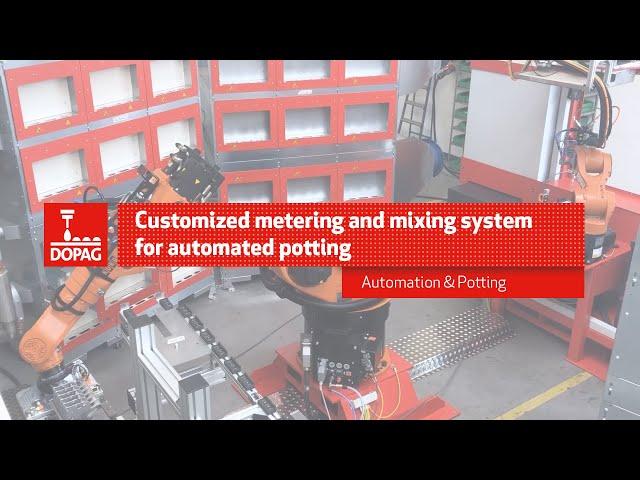 Customized metering and mixing system for automated potting