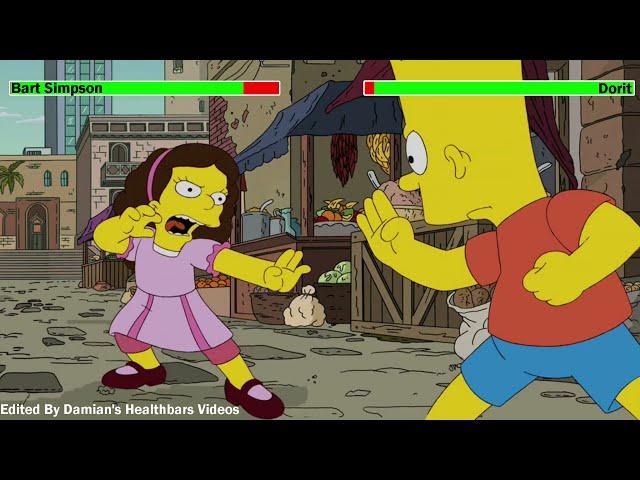 Bart Simpson vs. Dorit with healthbars