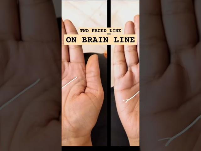 TWO FACED LINE ON BRAIN LINE | PALMISTRY