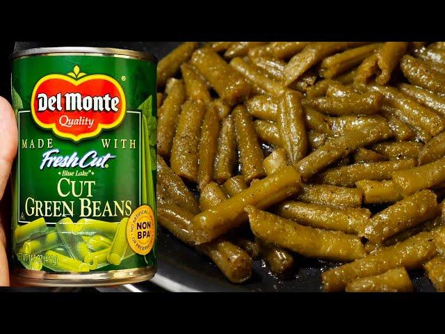 EASY Canned Green Beans Recipe - how to cook canned green beans