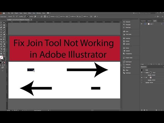 Fix Join Tool not working in Adobe illustrator