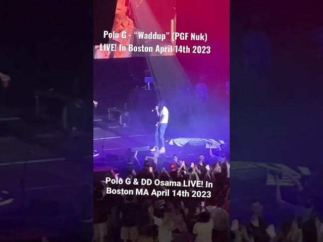 Polo G LIVE! Boston MA w/ DD Osama April 14th,2023 — Polo G performs “Waddup” (PGF Nuk) #hiphopmusic