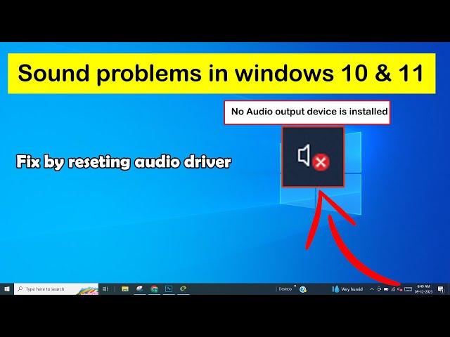 How to FIX "No audio output device is installed" | Windows 10 & 11 no sound output devices found