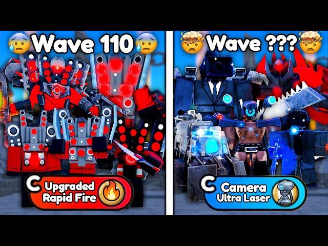 NEW UNITS TEAMS BATTLE  Axe Speakers vs Sword Cameras  Roblox Toilet Tower Defense