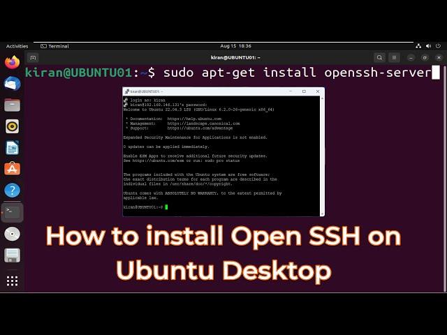 How to install Open SSH on Ubuntu Desktop